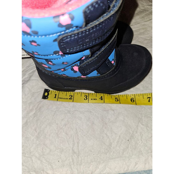Carter's Deltha Winter Snow Boots Girls Size 8 Baby Toddler Blue Pink NEW - Picture 11 of 12